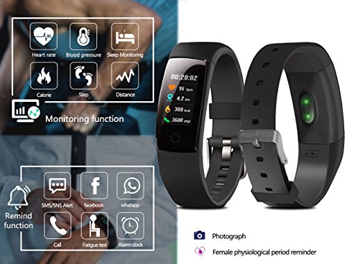 Waterproof Health Tracker,MorePro Fitness Tracker Color Screen Sport Smart Watch,Activity Tracker with Heart Rate Blood Pressure Calories Pedometer Sleep Monitor Call/SMS Remind for Smartphones Gift.