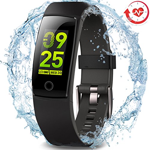 Waterproof Health Tracker,MorePro Fitness Tracker Color Screen Sport Smart Watch,Activity Tracker with Heart Rate Blood Pressure Calories Pedometer Sleep Monitor Call/SMS Remind for Smartphones Gift.